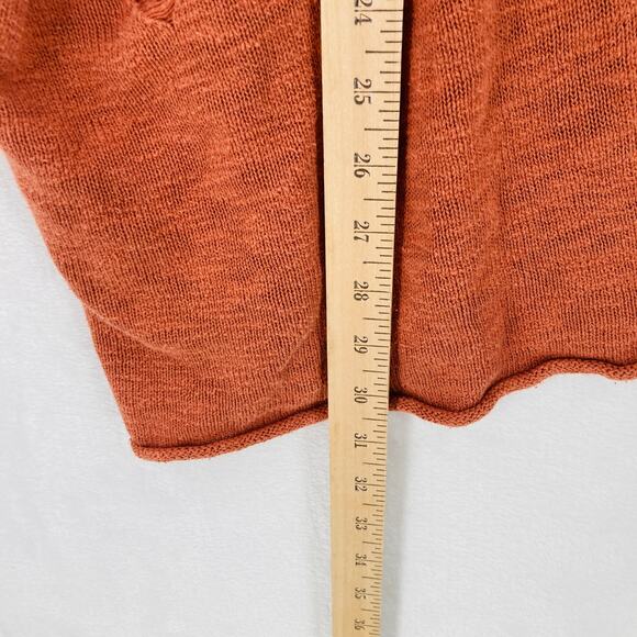 RVCA Open Cardigan Womens Large Orange Blue Intentionally Distressed Boho - Picture 9 of 13